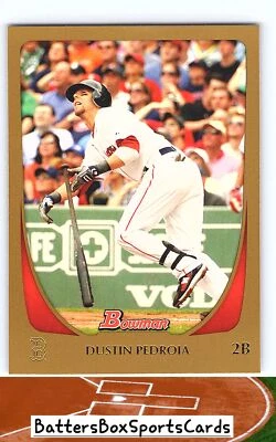 2011 Bowman #26 Dustin Pedroia Gold - Image 1 of 2