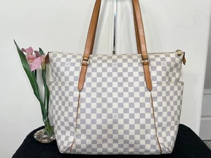 Authentic Louis Vuitton Totally GM Damier Azur Shoulder Handbag Tote - Picture 1 of 13