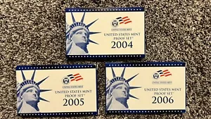 2004, 2005, 2006 United States Mint Proof Coin Sets 50 States 31 Total COAs - Picture 1 of 7