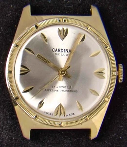 Cardinal De Luxe Men's Manual-Wind Vintage Swiss Watch -- Working - Picture 1 of 3