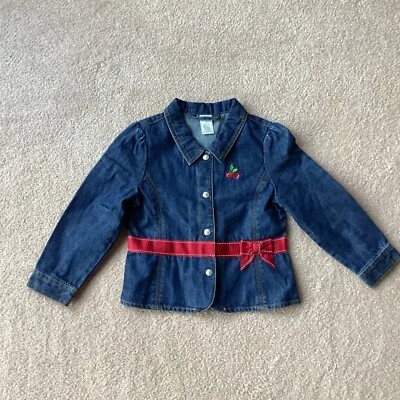 GYMBOREE NIÑAS 6 TOP DENIM FRENTE A PRESIÓN MANGA LARGA, O USAR COMO CHAQUETA, CUELLO Foto 1 de 3