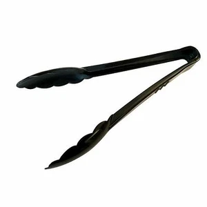 3 pcs of Party Essentials 9" Scalloped Edge Tong - Black - Picture 1 of 1
