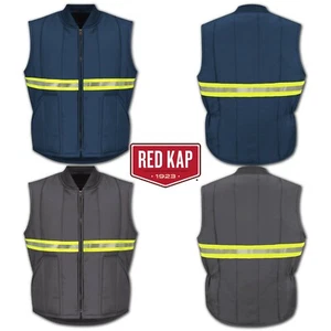 Red Kap Reflective Hi Vis Vest Enhanced Visibility Industrial Work Uniform VT22 - Picture 1 of 18
