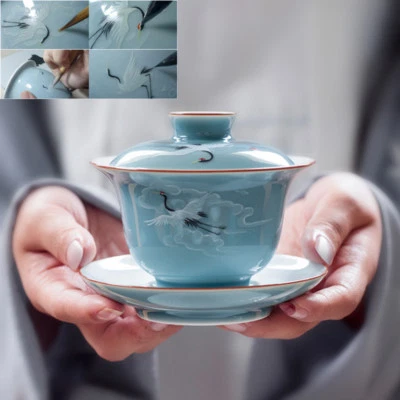 Jingdezhen фарфора galze вручную кран поэзии Гайван керамический тюрен и крышка - Изображение 1 из 4