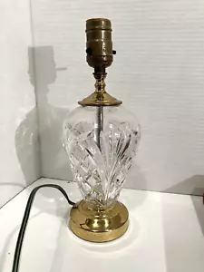 Lampada vintage Waterford in cristallo e ottone con accento piccola - Foto 1 di 6