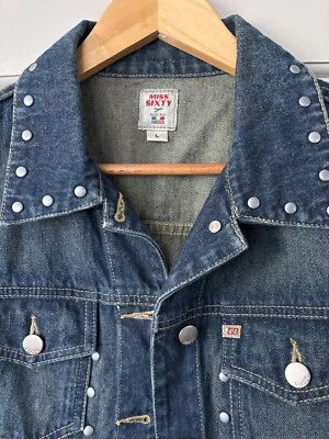 Chaqueta de mezclilla vintage Miss Sixty Y2K con cremallera tachonada para mujer talla L Foto 1 de 4