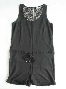 Damen Gr. L 40 Only Overall Damen Jumpsuits Einteiler schwarz Spitze Rücken ärme - Bild 1 von 5