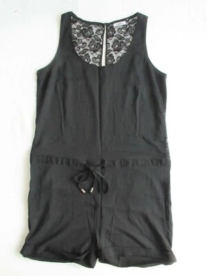 Damen Gr. L 40 Only Overall Damen Jumpsuits Einteiler schwarz Spitze Rücken ärme - Bild 1 von 4
