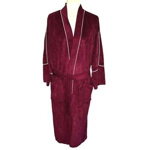 Vintage 70s Robe Smoking Jacket Velour Terry Velour One Size Van Heusen Spa - Picture 1 of 11