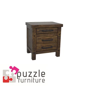 Timber Chest of Drawers/ Tallboy in Aged Pine colour Rustic Style - Picture 1 of 7