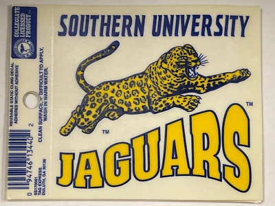 Southern University Jaguars Static Cling Sticker Window Car NCAA 3.5" x 3.75" - Image 1 of 2
