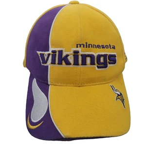 Gorra retro Reebok de los Minnesota Vikings para hombre amarillo púrpura algodón panel NFL - Imagen 1 de 13