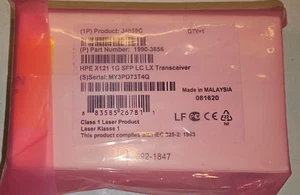 New OEM HPE J4859C X121 1000Base-LX LC SFP 1Gig Fiber Transceiver P/N 1990-3656 - Picture 1 of 2
