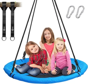 700Lb 40 Inch Saucer Tree Swing for Kids Adults 900D Oxford Waterproof with 2Pcs - Picture 1 of 12