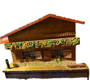 Rare Vintage Ballerina Wooden Swiss Chalet Music Jewelry Box, Japan, Works - Picture 1 of 5