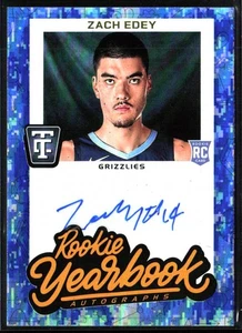 2024 Panini Totally Certified Blue Camo 01/35 ZACH EDEY Rookie Yearbook Auto - Picture 1 of 2