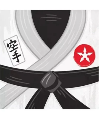 Karate Party Lunch Paper Napkins 16 Pack Party Tableware Decorations Supplies - Image 1 of 3