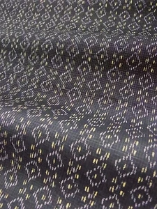 e079-S_Tela Kimono Japonesa_Seda, Azul Marino Oscuro, Kogasuri, Tsumugi, 99 cm - Imagen 1 de 8