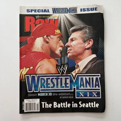 WWE Raw Magazine 2003 Wrestle Mania Special Edition Hulk Hogan vs McMahon Cover - Image 1 of 4