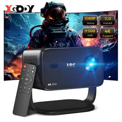 XGODY 4K FHD 18000LMS LED Projector 1080P WiFi Bluetooth Android Home Theater - Image 1 of 4