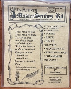 THE ARMORY MASTER SCRIBES KIT #8300 KOMPLETT IN TASCHE 1988 D&D AD&D TSR - Bild 1 von 3