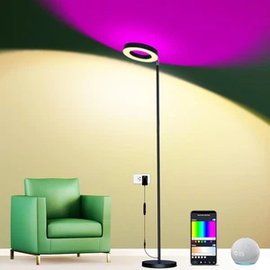 Lampada Da Terra LED, 42W Wifi Piantana Da Terra Con Illuminazione Su Due Lati, - Foto 1 di 12