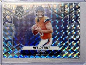 2024 Panini Mosaic Bo Nix QB NFL Mosaic Silver Prizm #271 Rookie Denver Broncos - Bild 1 von 2