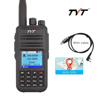 TYT MD-UV380 5W VHF UHF DMR Transceiver Walkie Talkie with Programming Cable - Image 1 of 4