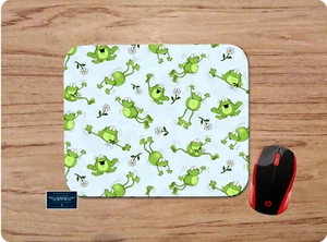 FROG PRINT CUSTOM BLUE NONSLIP MOUSEPAD DESKMAT HOME SCHOOL OFFICE GIFT PC - Picture 1 of 1