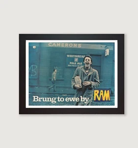 Paul McCartney Ram Promo Poster Reproduction Print Beatles Poster Framed