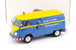 1:18 Schuco VW T1b scatola VW servizio clienti VW servizio blu/giallo pressofuso - Foto 1 di 7