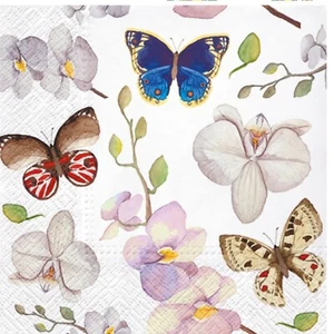 2 dos servilletas decoupage para diario basura de arte, servilletas de papel animales mariposas - Imagen 1 de 5