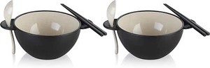 Ozeri Earth Ramen Bowl 6-Piece Set [COLORS], Made from Plant & Natural Materials - Picture 1 of 14