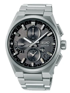 New Seiko Astron GPS Solar Titanium Black Dial Men's Watch SSH163 - Picture 1 of 1