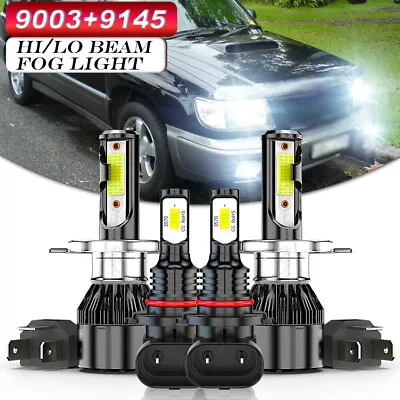 For Subaru Forester 1998-2002 4X LED Headlight Fog Light Bulbs Combo Kit 6000K - Image 1 of 4