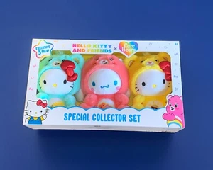 Hello Kitty & Friends X Care Bears Stuffed Plush Special Collectors Set of 3 NIB - Picture 1 of 7