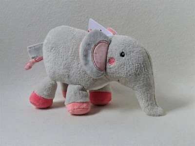 PUSBLU / DM Pusblu Elefant grau rosa dm Spieltier Stofftier Kuscheltier (T214)