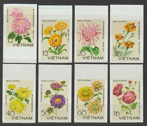 1978 Vietnam Briefmarken Chrysanthemen Sammlung Scott # 964-971 Imperf.  Neuwertig - Bild 1 von 1