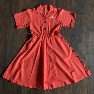 IMPROMPTU - Vestido Pin-up Rojo Manga Corta Años 80 De Colección, Mujer MEDIANO/GRANDE Foto 1 de 4