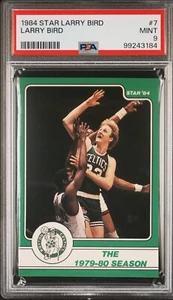 1984 STAR LARRY BIRD 1979-80 STAGIONE BOSTON CELTICS #7 PSA 9 Low Pop 0 superiore - Foto 1 di 2