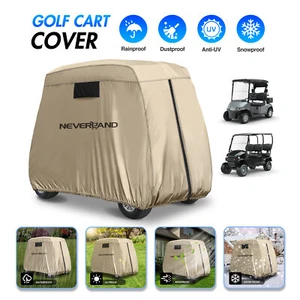 4 Passenger Golf Cart Cover Fits EZGO, Club Car, Yamaha Golf Carts w/Zipper Door - Picture 1 of 12