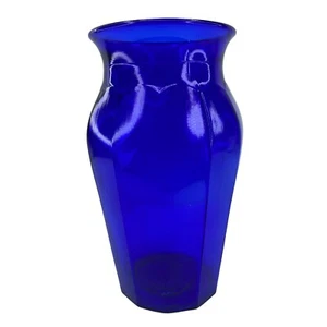 Vintage Cobalt Glass Vase Blue Approx. Size 8in x 4in Circa Early 1900s - Picture 1 of 9