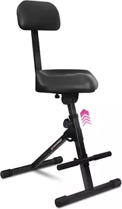Guitar Stool Adjustable Stool - Standard Musician Drum Throne with Backrest - Gu - Picture 1 of 6