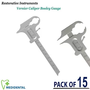 Instrumentos de medición de regla pinza Vernier instrumentos de corona dental - conjunto de 15 - Imagen 1 de 4