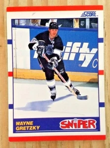 1990-91 SCORE WAYNE GRETZKY SNIPER CARD#336 KINGS OILERS RANGERS HOF GREAT - Picture 1 of 2