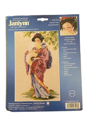 Janlynn Oriental Dama Contada Punto de Cruz Kit 023-0118 Imagen Mujer Asiática Foto 1 de 3