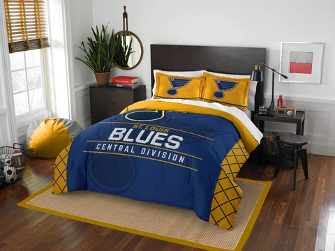 St. Louis Blues NHL Full/Queen Comforter Set "Draft" Cover