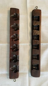 Vintage Hand-carved  Wood Butter Candy Molds (2) - Picture 1 of 10