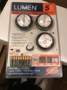 Lumen Pivot Puck Lights LED Wireless Auto On Off 30 Lumens 3 Lighting AA3 - Picture 1 of 2