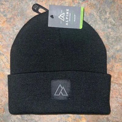 Alpine Design Black Core Patch Beanie  Recycled Polyester - Image 1 of 4